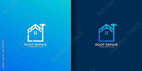 Letter l home roof repair logo