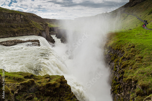 The Gullfoss waterfall  Golden Circle  southern Iceland