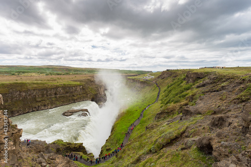 The Gullfoss waterfall  Golden Circle  southern Iceland