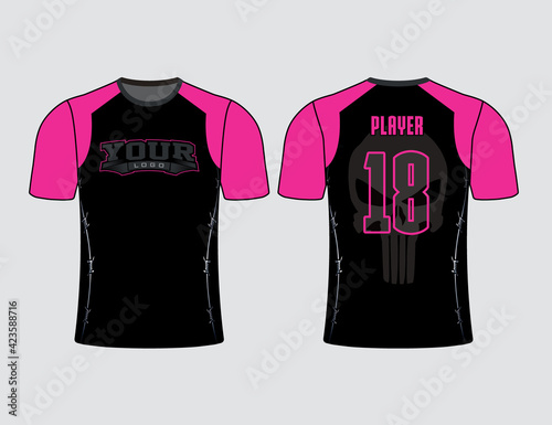 All sports team gear. Jersey mockup perfect for all sport team uniform. Design perfect for casual, t-shirt, fashion and sports apparels