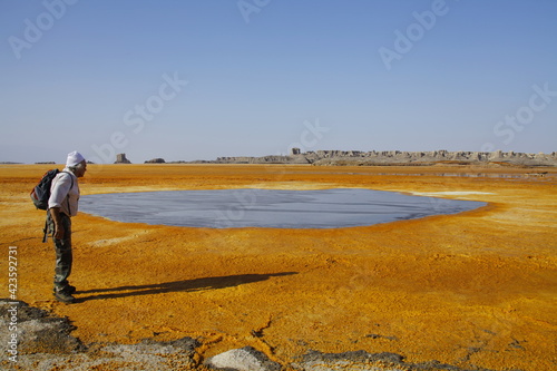 Paysage du désert de Danakil dans le nord de l'Ethiopie photo