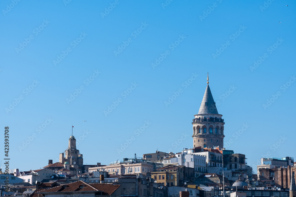 galata tower, historical buildings, medieval architecture, istanbul,