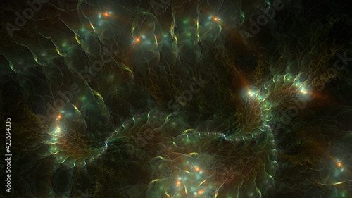 Abstract Computer generated Fractal design. A fractal is a never-ending pattern. Fractals are infinitely complex patterns that are self-similar across different scales. 2d rendering