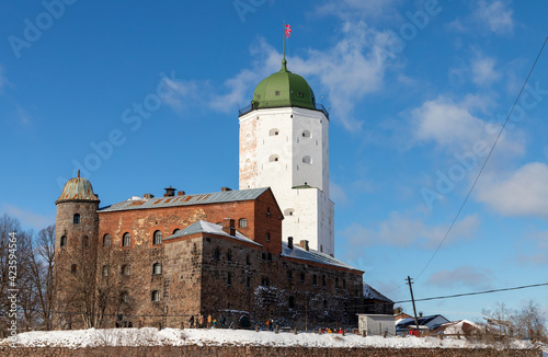 Vyborg Castle exterior. Russia
