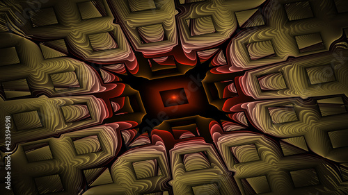 Abstract Computer generated Fractal design. A fractal is a never-ending pattern. Fractals are infinitely complex patterns that are self-similar across different scales. 2d rendering