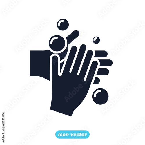 hand washing icon. hand hygiene symbol template for graphic and web design collection logo vector illustration