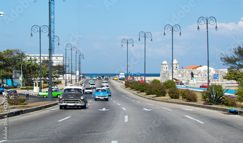 Old cars on the road