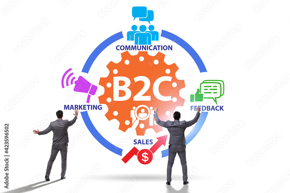 Business to customer concept with business people Business to customer concept with business people