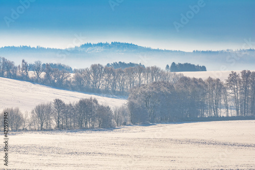 Czech winter landscape, Czech Republic, Pilsen region