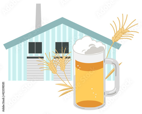 ビールと麦　工場　線無し