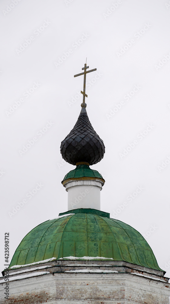 dome of the Orthodox church with a green roof