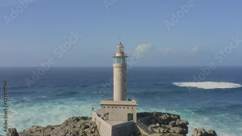 Punta Nariga lighthouse in A Coruna Galicia Spain
