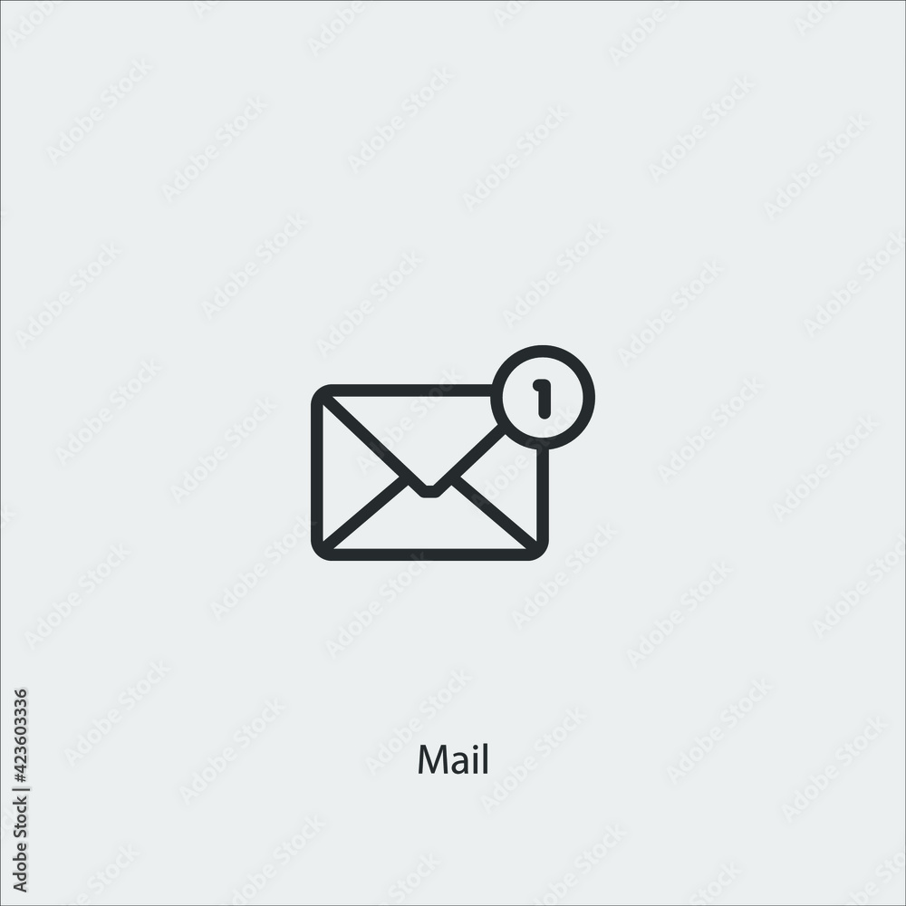 mail icon vector sign symbol mail icon vector sign symbol