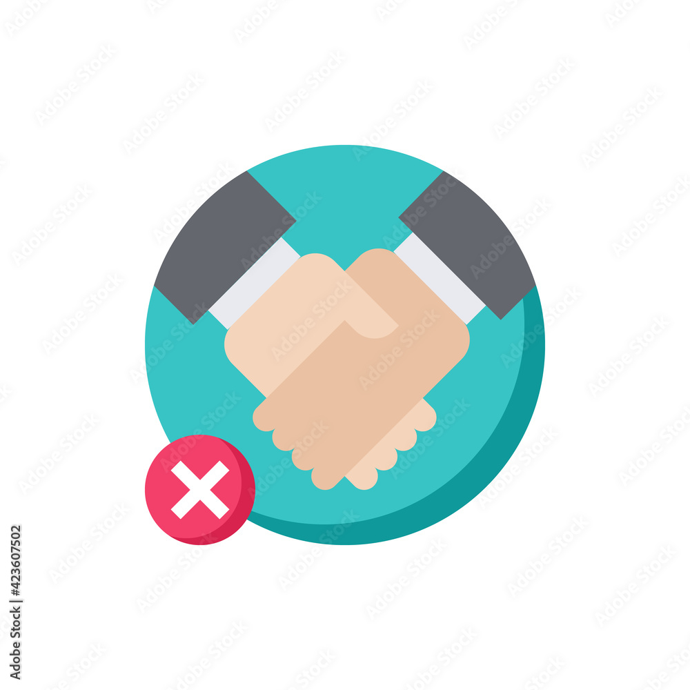 No Handshake Icon vector illustration No Handshake Icon vector illustration