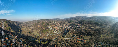 Panorama of Village of Hrabrino, Plovdiv Region, Bulgaria photo