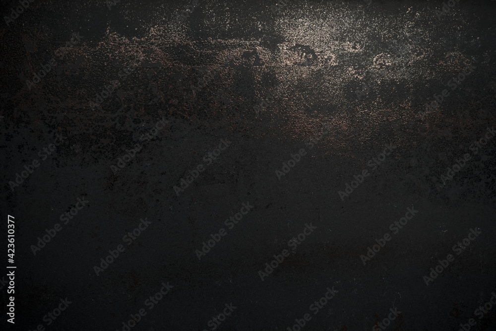 Rusty black metal plate