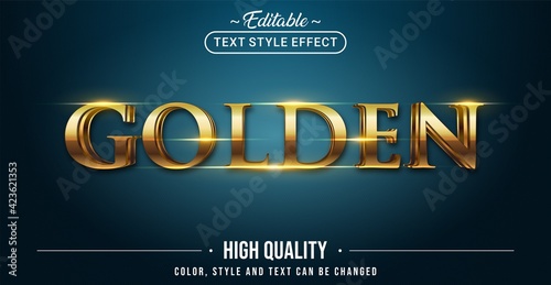 Editable text style effect - Elegant Golden text style theme.