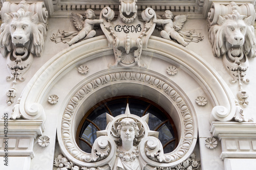 ornamentation of the entrance to the casino of murcia
