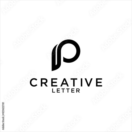 creative letter PI or IP logo design
