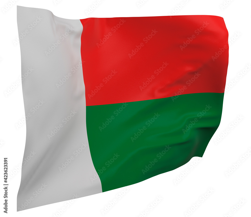Madagascar flag isolated