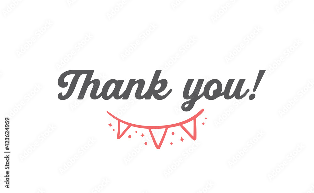 Thank you lettering. Greeting card text design in calligraphic style font. Thank you lettering. Greeting card text design in calligraphic style font.