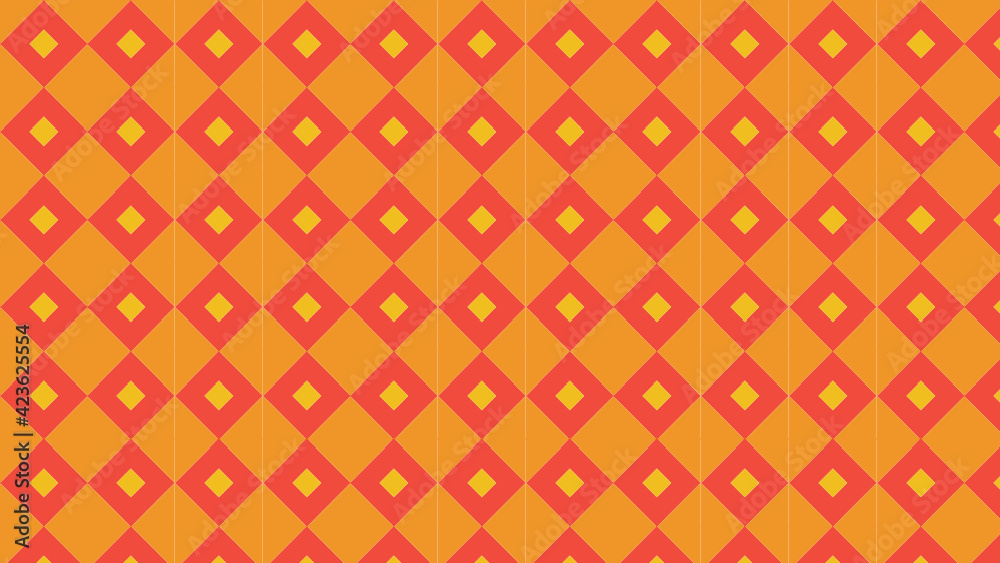 Orange rhombuses seamless pattern 