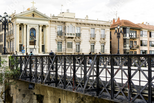 bridge over the segura river in the city of murcia. bridge of the dangers.