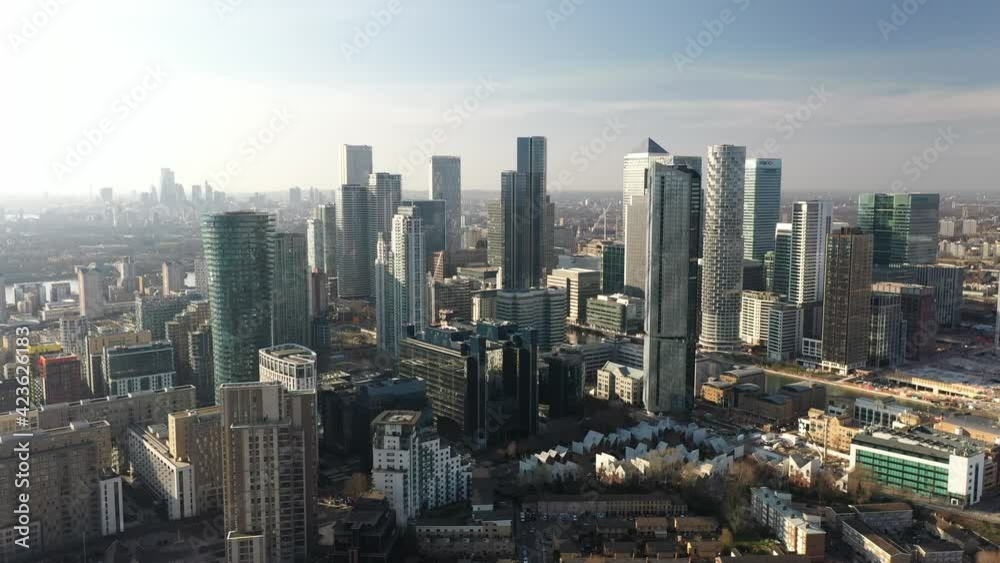Beautiful skyline with skyscrapers at the financial district in London city, England. Beautiful skyline with skyscrapers at the financial district in London city, England.