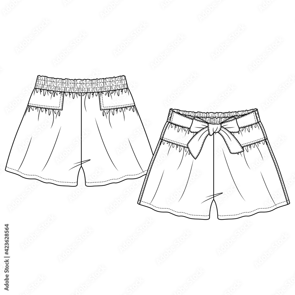 Men Jeans Shorts Flat Sketch designs, themes, templates and downloadable  graphic elements on Dribbble