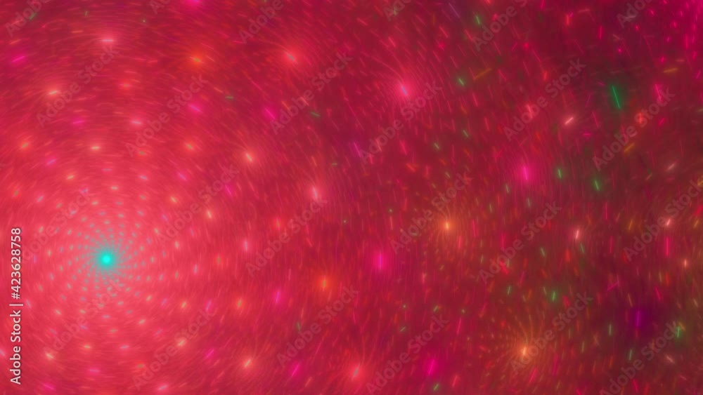 Beautiful loop able psychedelic 4k spiraling galaxy background video in shining changing colors and with detailed swiftly clockwise moving shining motion blurred stars.
