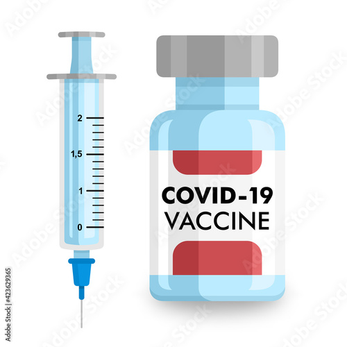 Covid-19 vaccine vector illustration