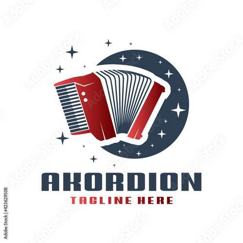 accordion musical instrument logo