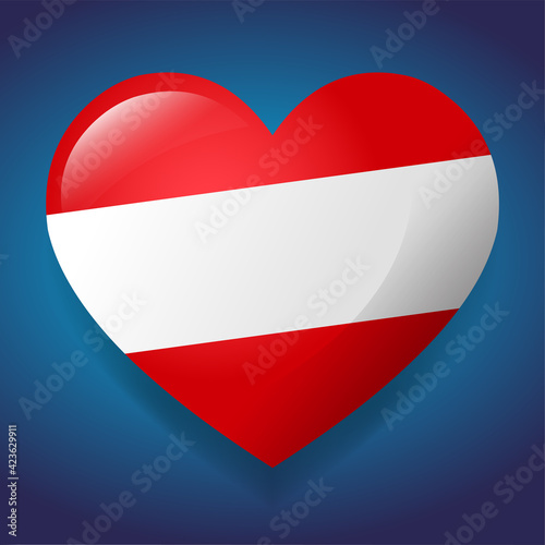 heart with Austria flag vector symbol illustration Free Download heart with Austria flag vector symbol illustration - GFXLoad