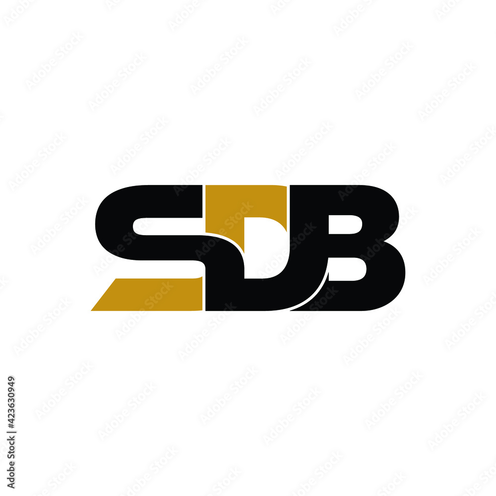 SDB letter monogram logo design vector