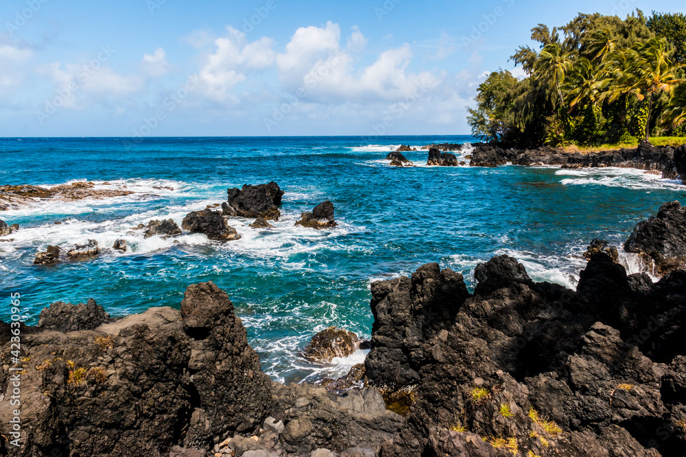 The Rugged Coastline of Keanae Point, Keanae, Maui, Hawaii, USA The Rugged Coastline of Keanae Point, Keanae, Maui, Hawaii, USA