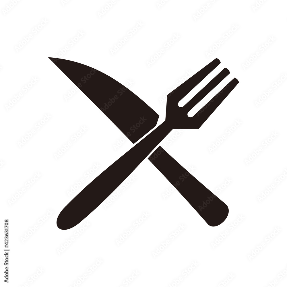 Fork and knife, eat vector icon illustration symbol Fork and knife, eat vector icon illustration symbol