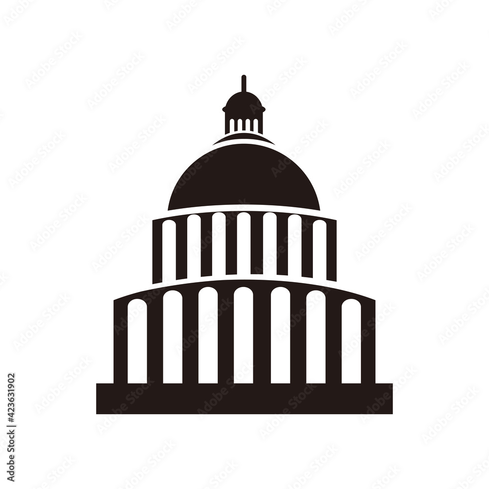 Capitol building vector icon illustration sign