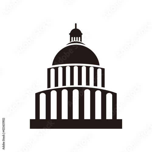 Capitol building vector icon illustration sign