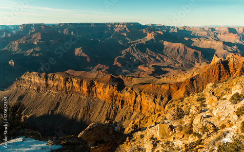 Escalante Butte, Solomon Temple and The Inner Canyon From Lipan Point, South Rim , Grand Canyon National Park, Arizona, USA