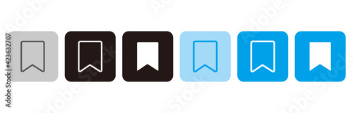 Bookmarks vector icons on white background. Bookmark icon sign symbol. Graphic element vector.
