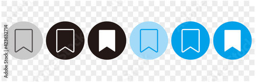 Bookmarks vector icons on white background. Bookmark icon sign symbol. Graphic element vector.