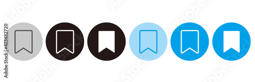 Bookmarks vector icons on white background. Bookmark icon sign symbol. Graphic element vector.