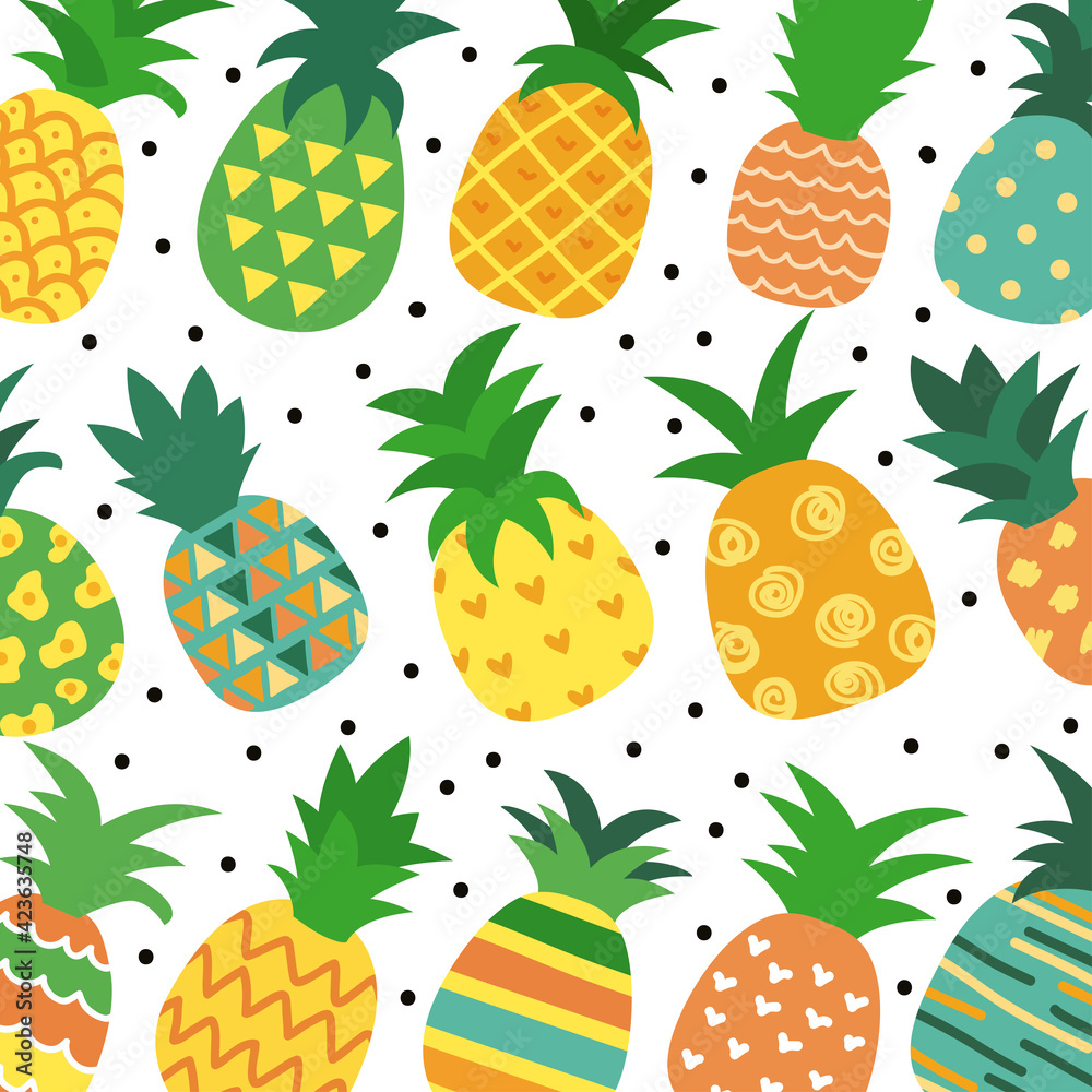 pineapples pattern background pineapples pattern background