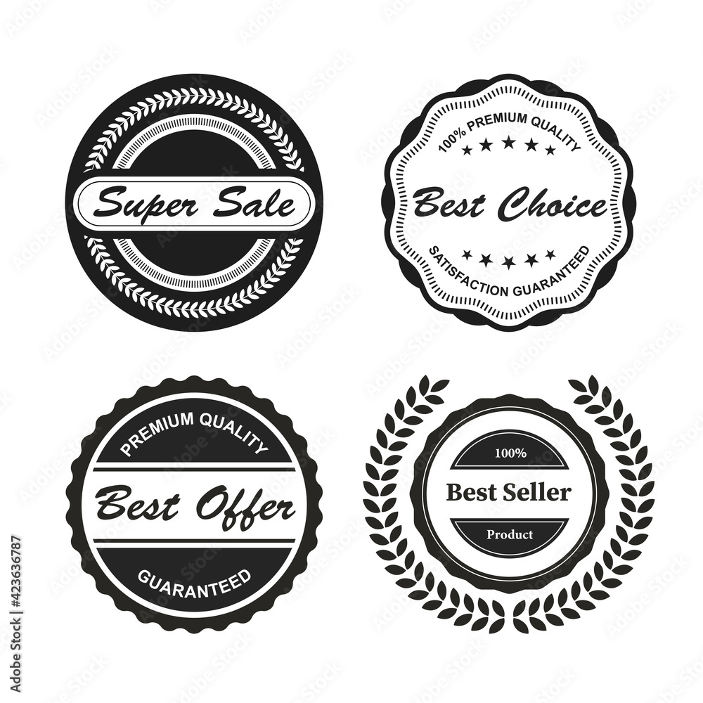 Collection of premium vector badges & packaging labels Collection of premium vector badges & packaging labels