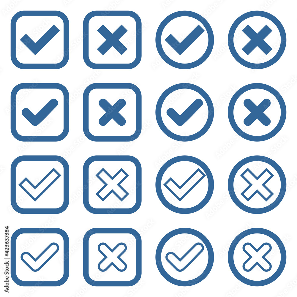 check mark icon set vector sign symbol check mark icon set vector sign symbol