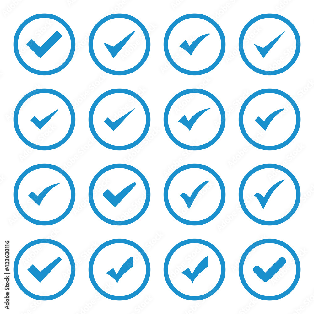 check mark icon set vector sign symbol check mark icon set vector sign symbol