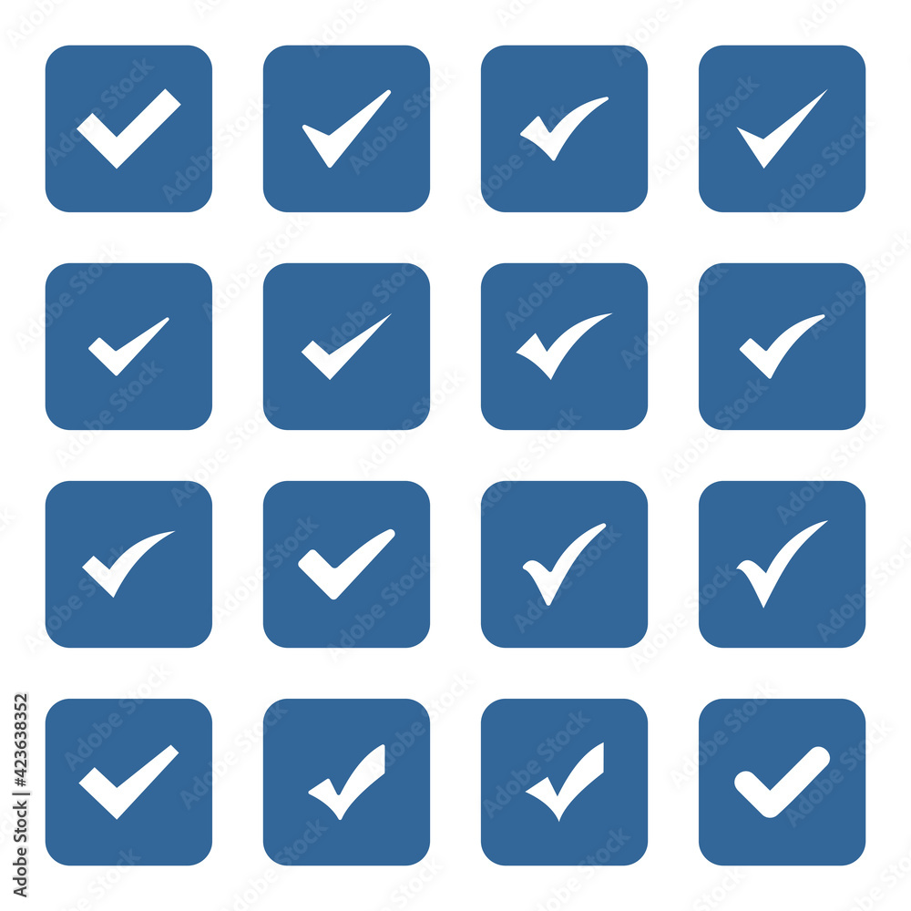 check mark icon set vector sign symbol check mark icon set vector sign symbol