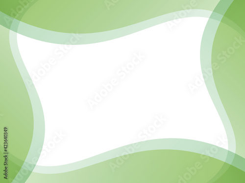 滑らかな曲線の抽象的なフレーム素材 緑