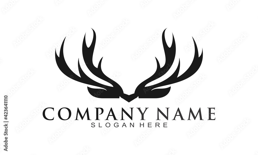 Deer horn elegant logo Deer horn elegant logo
