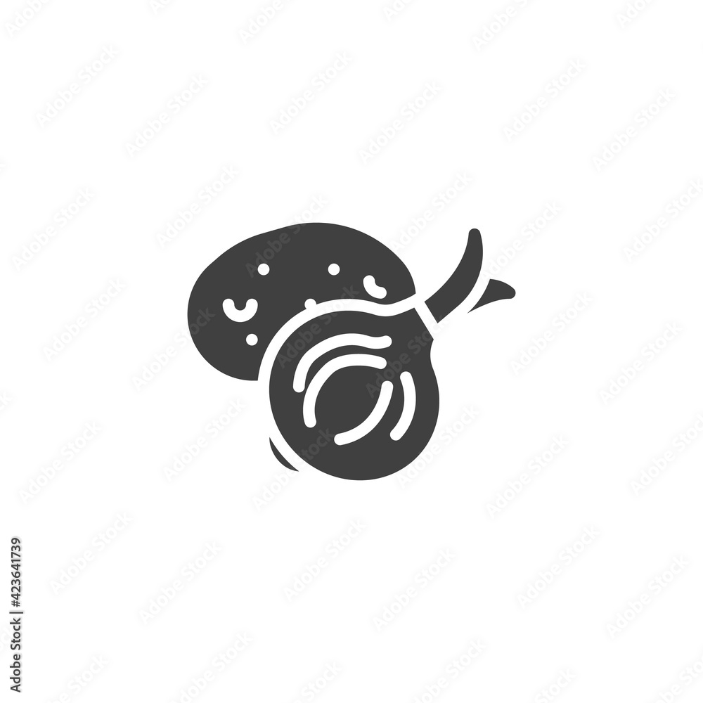 Fototapeta premium Potato and onion vector icon